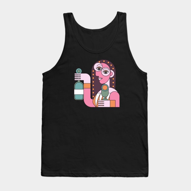 Picasso Style illustration Tank Top by CatCoconut-Art